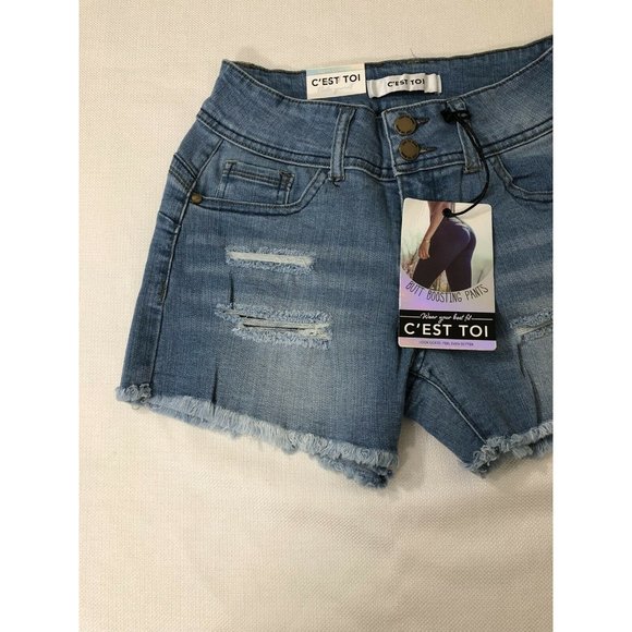 C’EST TOI Denim Shorts Size Small Juniors - Picture 5 of 8